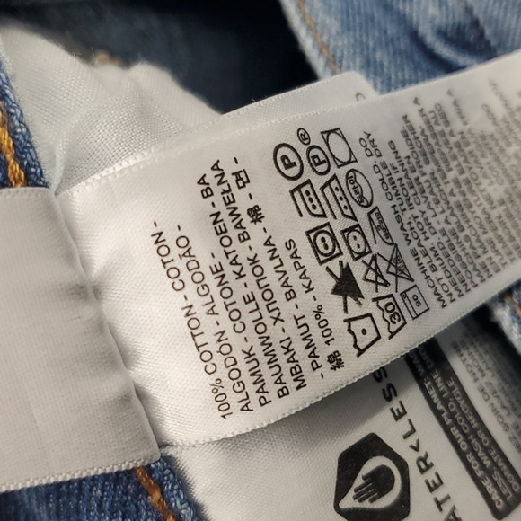 Levi's Wedgie Straight Denim Jeans 27W Patchwork - Picture 8 of 9